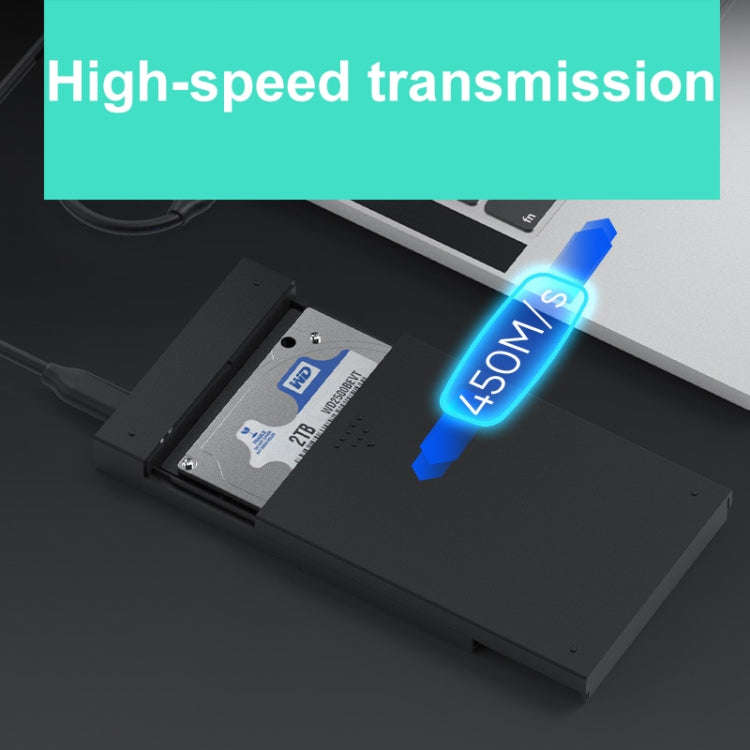 Blueendless MR23S 2.5-inch SATA Mobile Hard Disk Enclosure Tool-free Laptop External SSD, Spec: U...