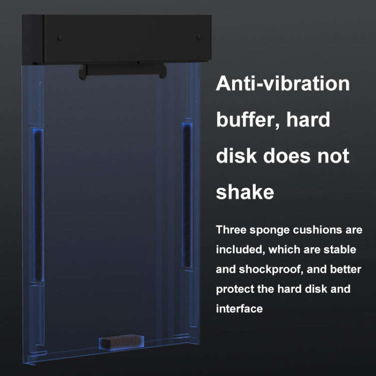 Blueendless MR23S 2.5-inch SATA Mobile Hard Disk Enclosure Tool-free Laptop External SSD, Spec: U...
