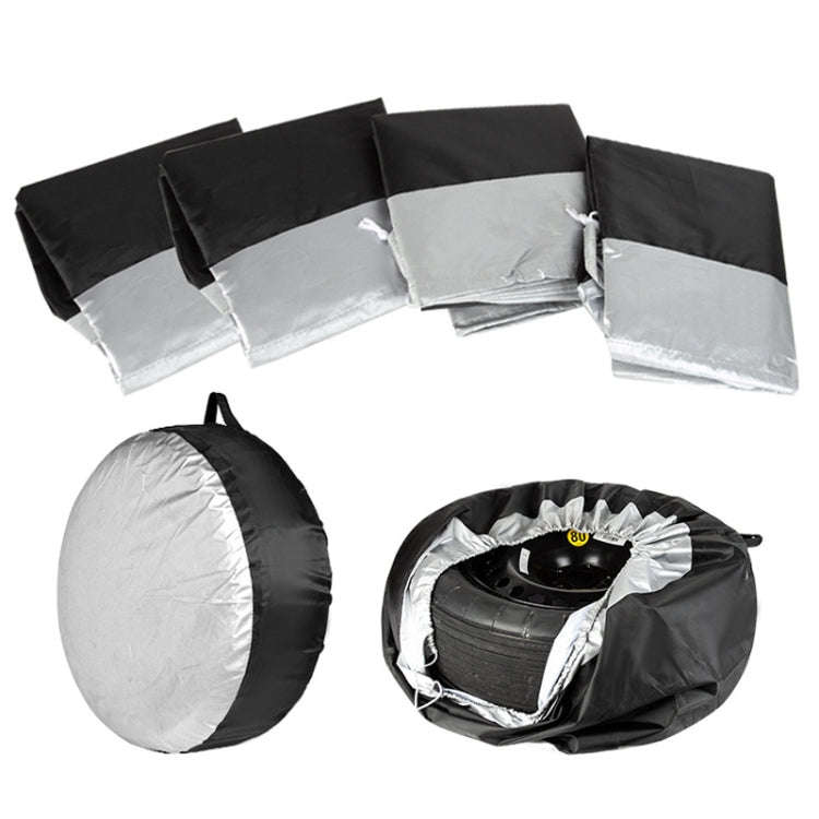 4pcs 65x37cm 210D Oxford Cloth Car Waterproof Dirt-resistant Tire Protective Cover