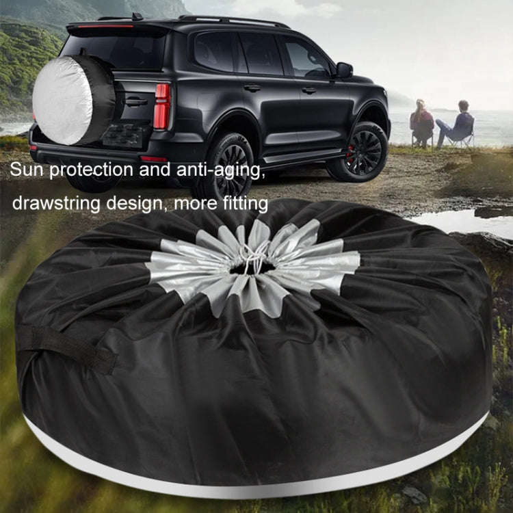 4pcs 65x37cm 210D Oxford Cloth Car Waterproof Dirt-resistant Tire Protective Cover