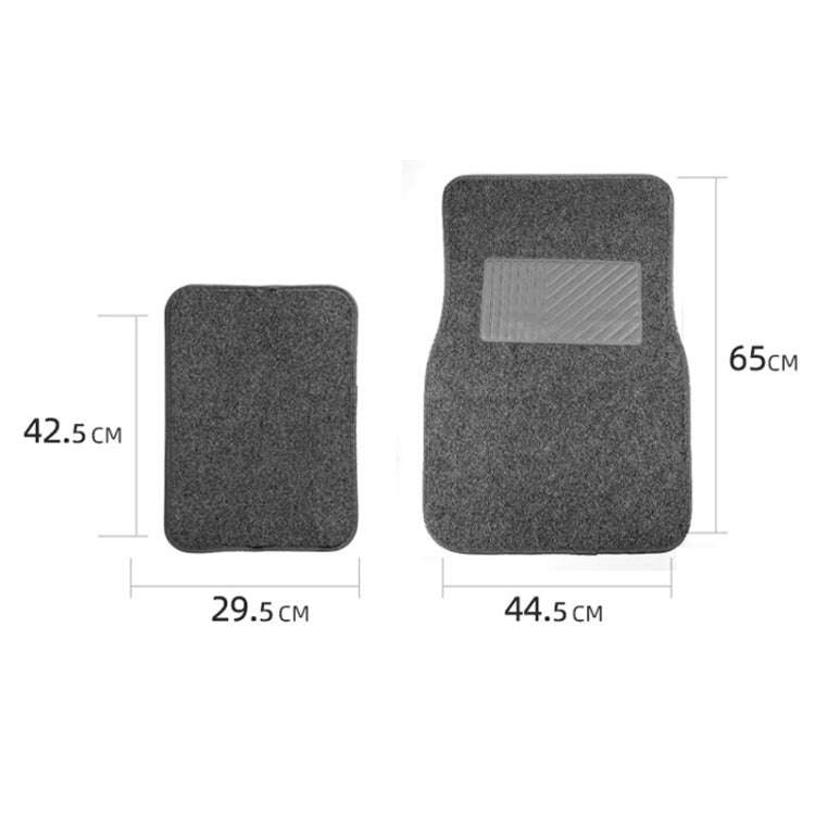 4pcs /Set Universal Car Foot Mats PVC Flocking Pads(Gray)