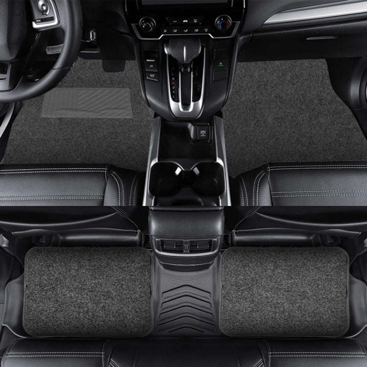 4pcs /Set Universal Car Foot Mats PVC Flocking Pads(Gray)
