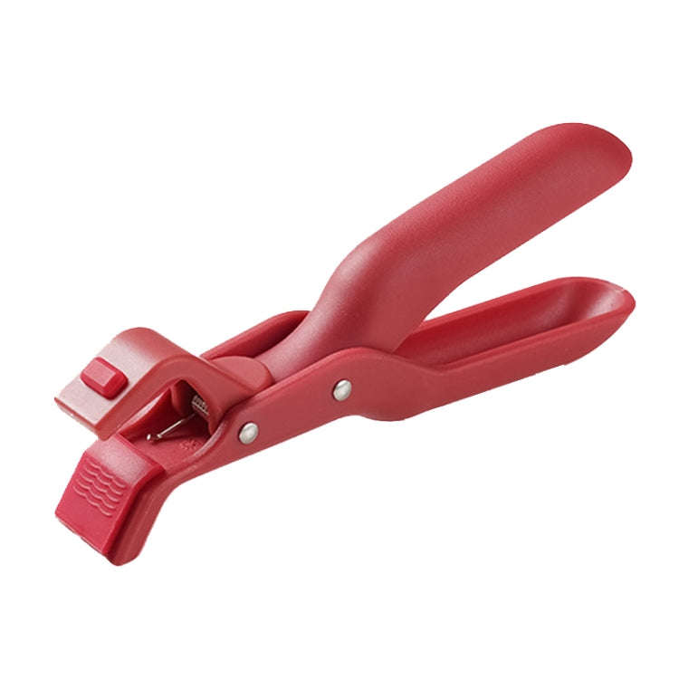 Household Anti-Scald Dish Clip Kitchen Non-Slip Insulated Plate Holder(Rose Red)