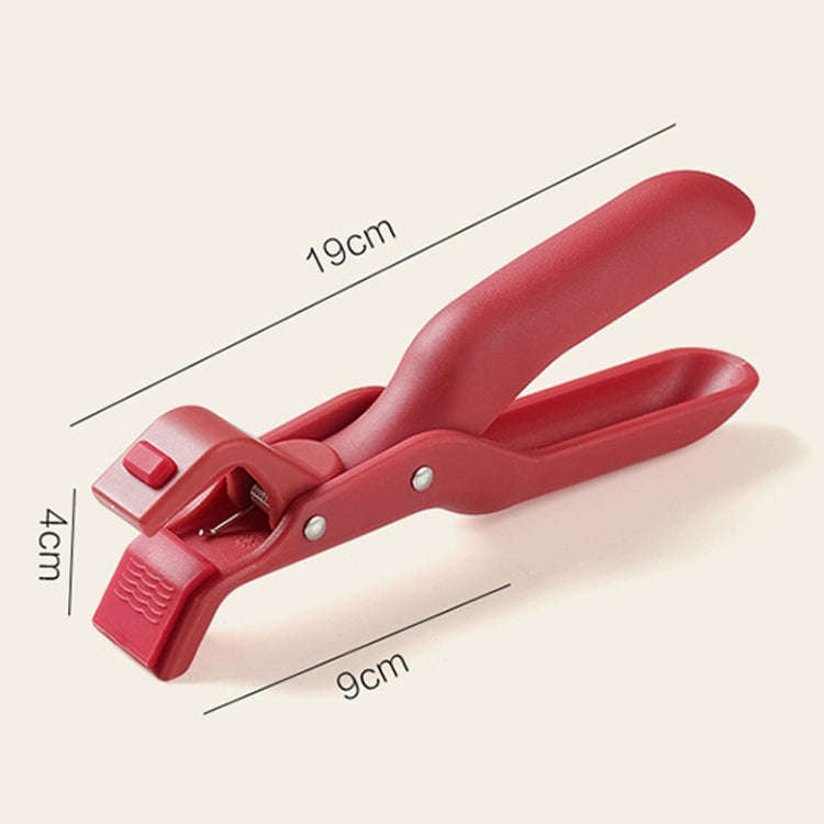 Household Anti-Scald Dish Clip Kitchen Non-Slip Insulated Plate Holder(Rose Red)