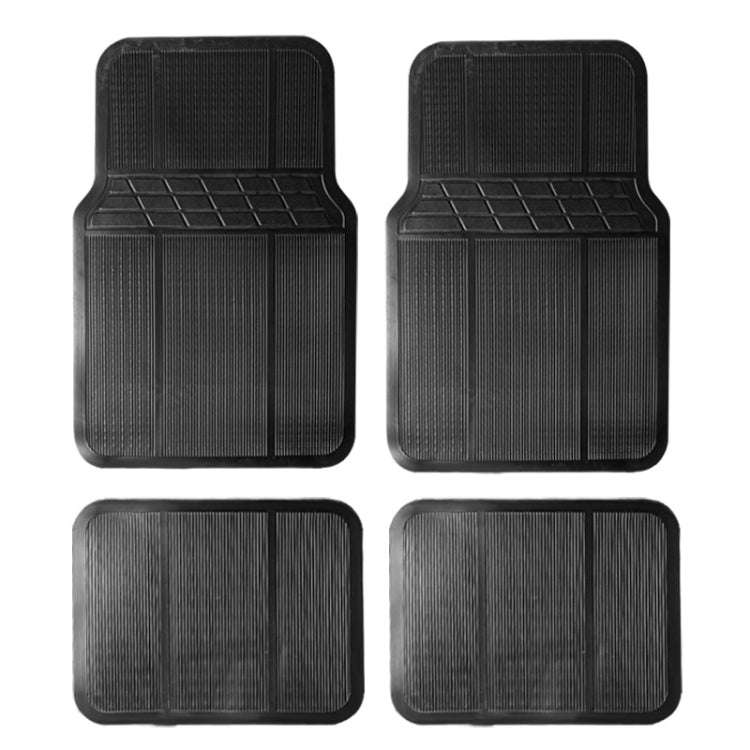 4pcs/Set Car PVC Anti-slip Waterproof Durable Floor Mats(Stripes)