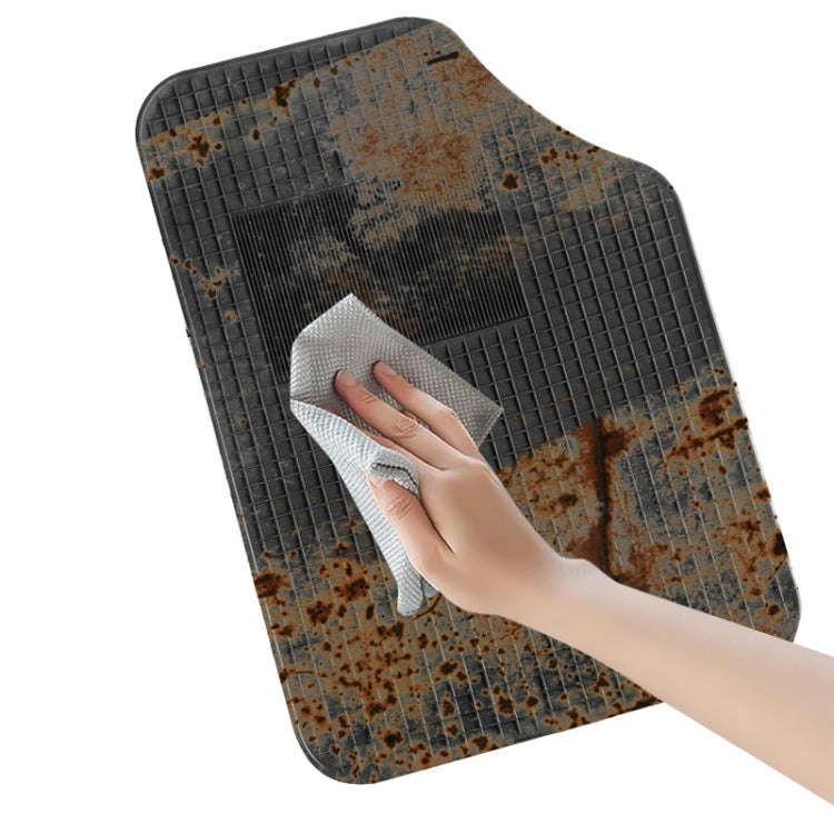 4pcs/Set Car PVC Anti-slip Waterproof Durable Floor Mats(Stripes)