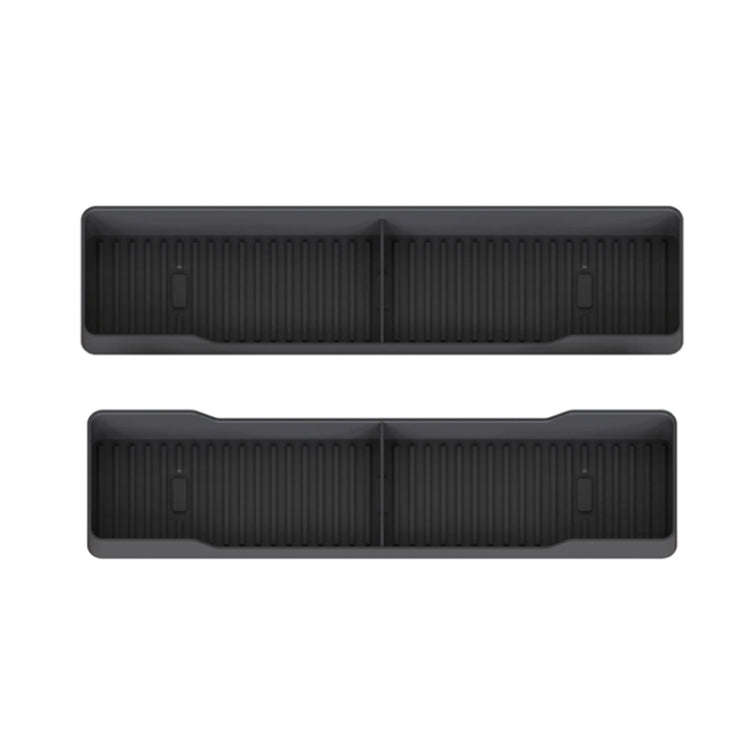 1pair Kitchen Silicone Oven Storage Rack Integrated Roaster Spice Organizer, Color: Black