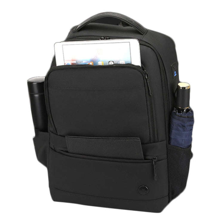 WEPOWER Men Expanded Casual Double Shoulder Bag Multifunctional USB Charging Backpack(Dark Blue)