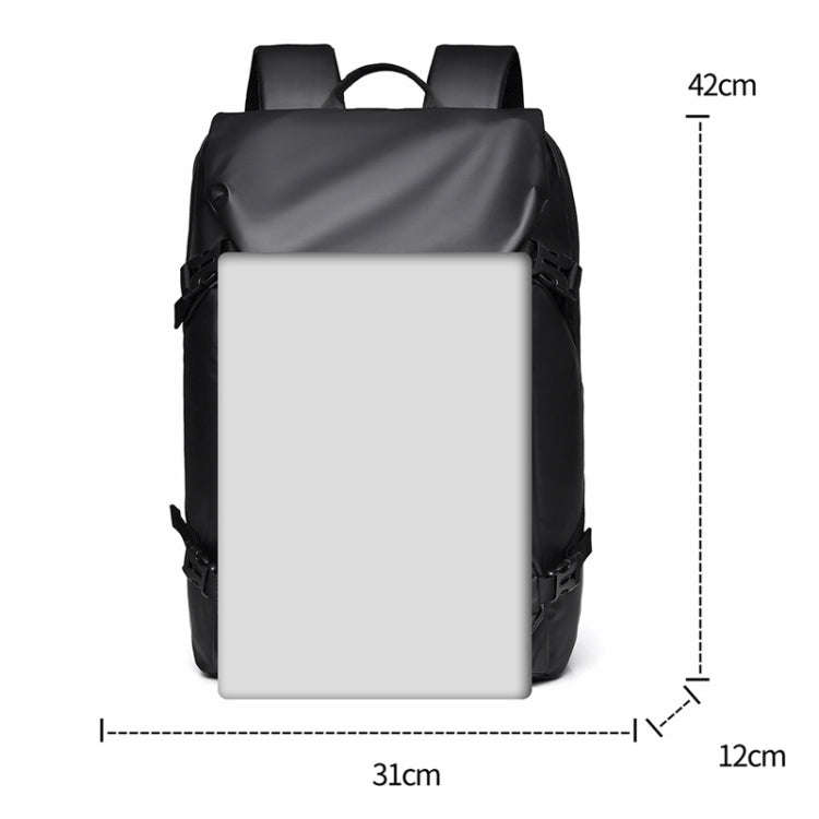 WEPOWER Men Double Shoulder Bag Large-capacity Computer Bag Traveling Backpack(Black)