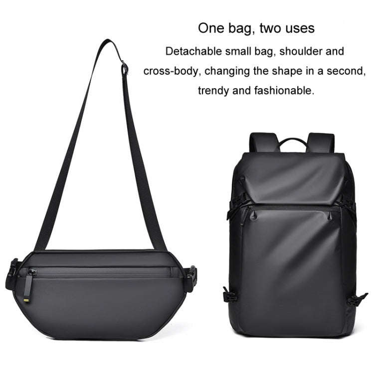 WEPOWER Men Double Shoulder Bag Large-capacity Computer Bag Traveling Backpack(Black)