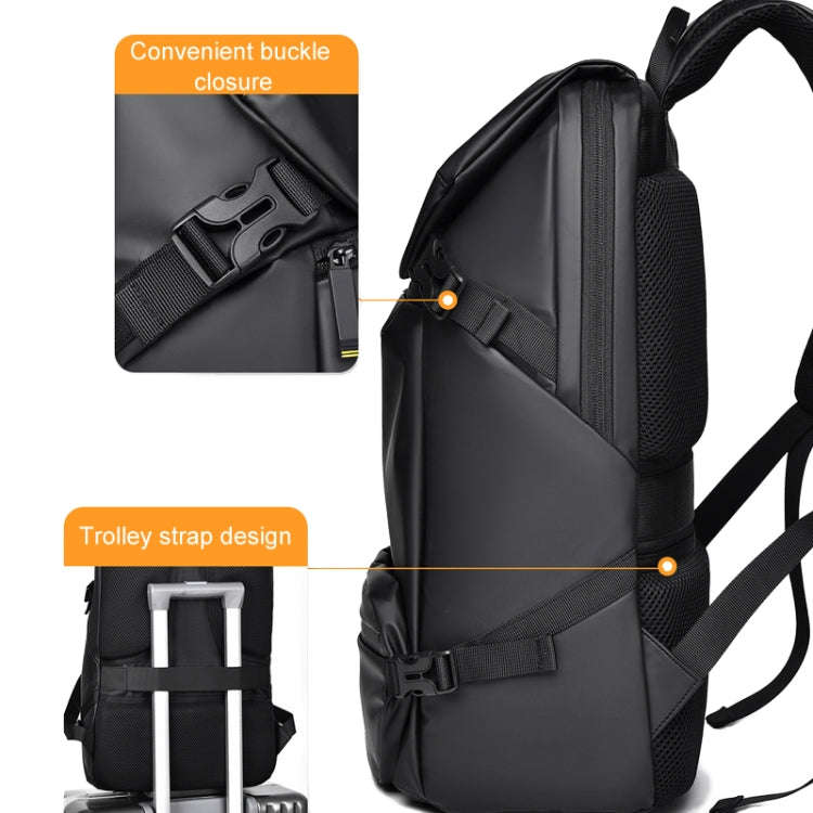 WEPOWER Men Double Shoulder Bag Large-capacity Computer Bag Traveling Backpack(Black)