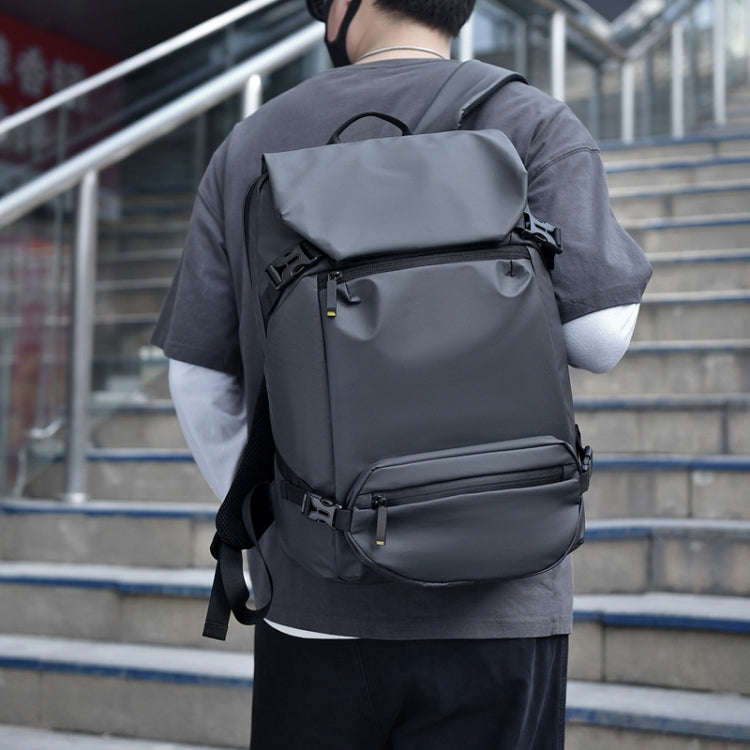 WEPOWER Men Double Shoulder Bag Large-capacity Computer Bag Traveling Backpack(Black)