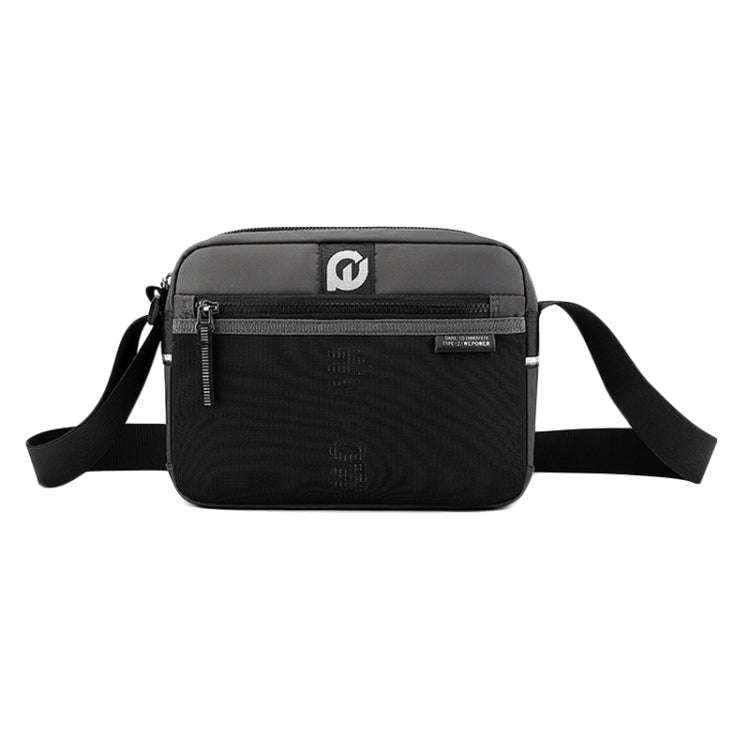 WEPOWER Men Outdoor Casual Nylon Crossbody Bag Single Shoulder Satchel(Grey)