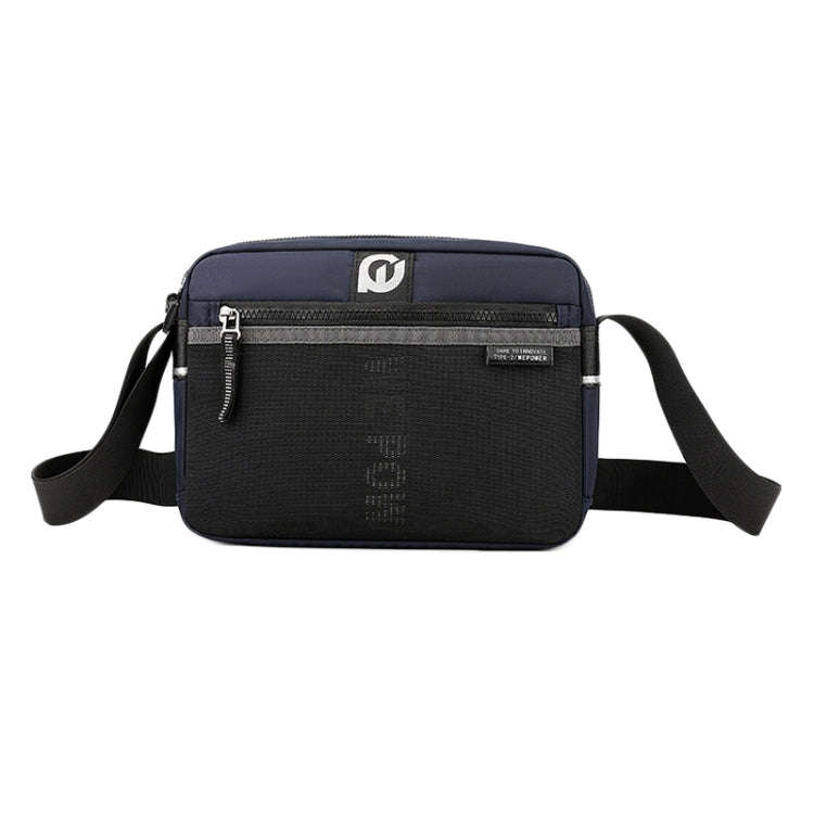 WEPOWER Men Outdoor Casual Nylon Crossbody Bag Single Shoulder Satchel(Dark Blue)
