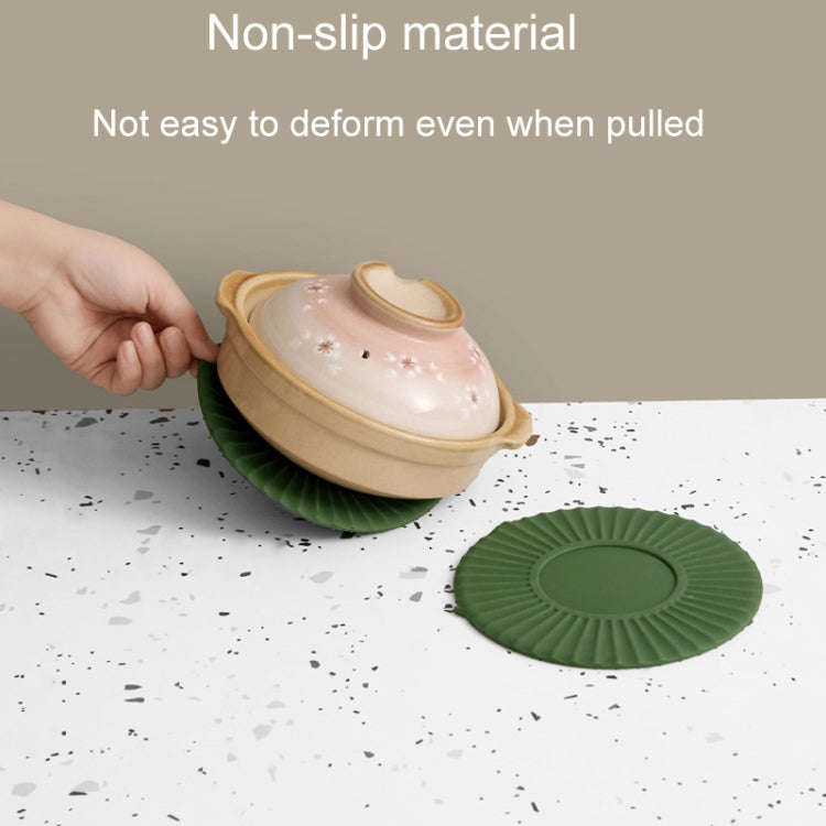 Household Silicone Heat Insulation Mat Kitchen High Temperature Resistant Baking Placemats(White)