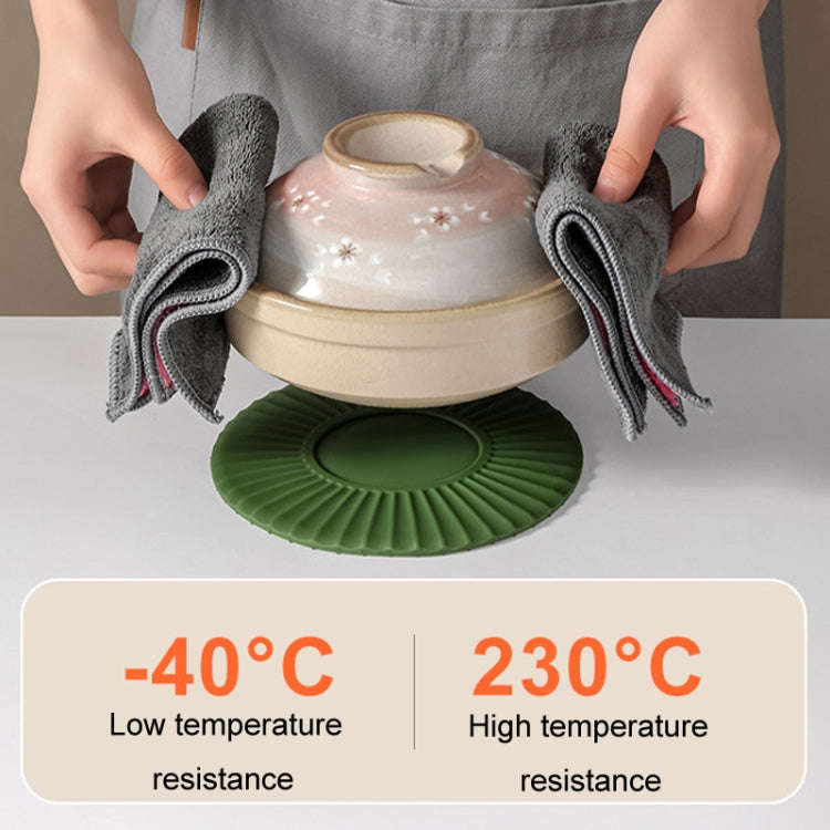 Household Silicone Heat Insulation Mat Kitchen High Temperature Resistant Baking Placemats(White)