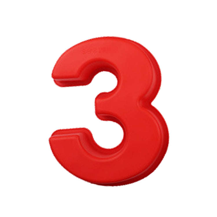 Digital Silicone Cake Baking Mold DIY Making Cookie Mould, Specification: Number 3