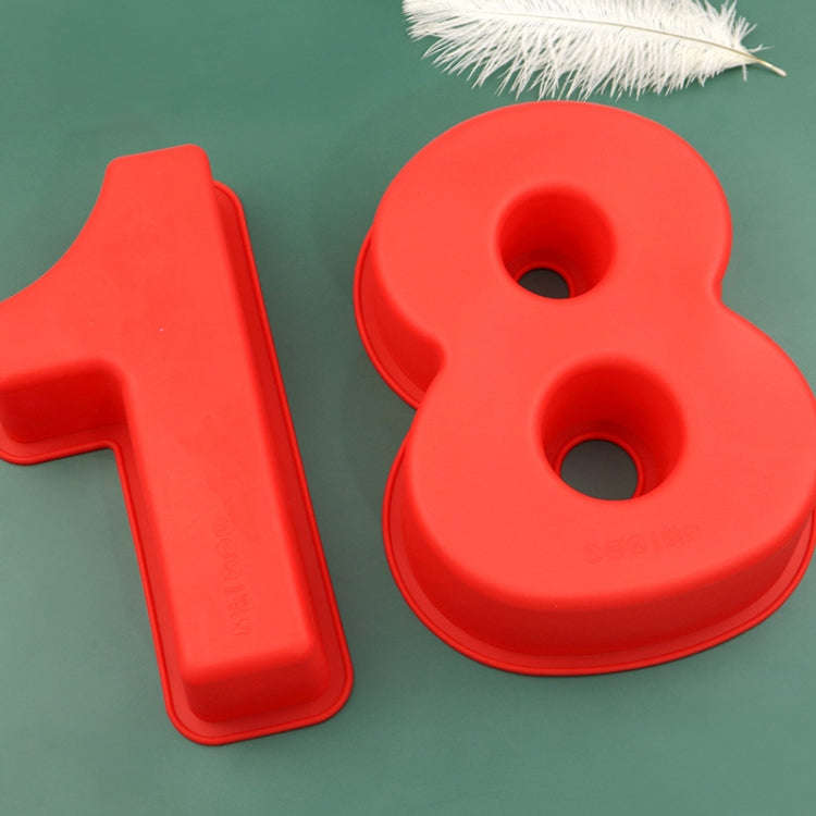 Digital Silicone Cake Baking Mold DIY Making Cookie Mould, Specification: Number 3
