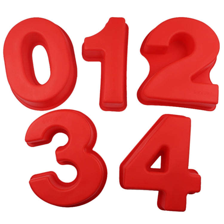 Digital Silicone Cake Baking Mold DIY Making Cookie Mould, Specification: Number 3