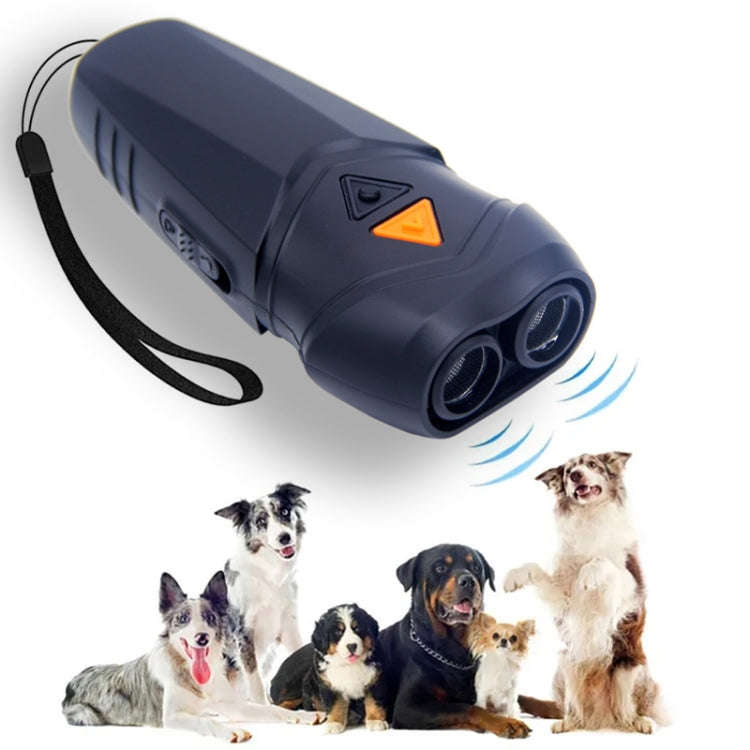 Chanfong Ultrasonic Handheld Dog Repeller Portable Dual Probe High Power Stop Barker(White)
