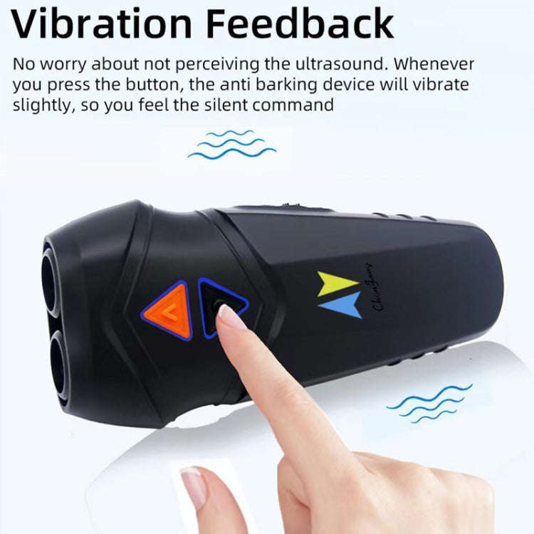 Chanfong Ultrasonic Handheld Dog Repeller Portable Dual Probe High Power Stop Barker(White)
