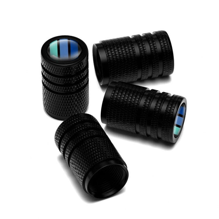 Aluminum Alloy Car Tire Decorative Valve Cap(Black)