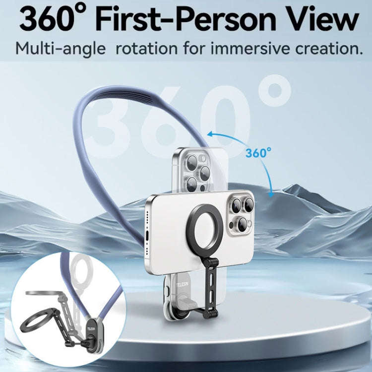 TELESIN MNM-002 Magsafe Magnetic Suction Mobile Phone Hanging Neck POV Viewing Angle Lazy Stand(G...