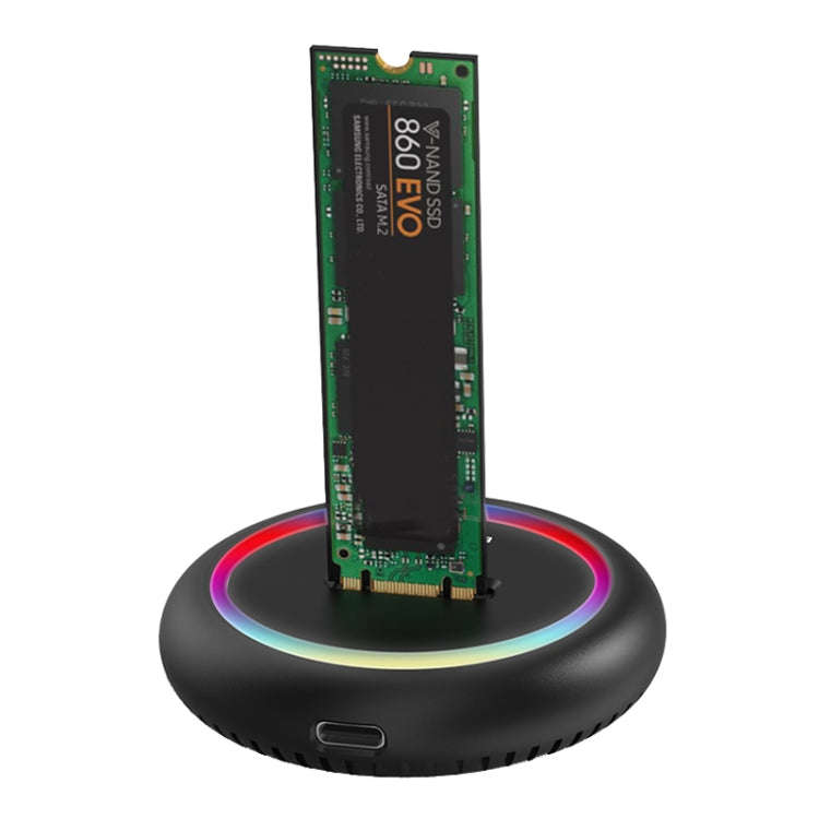 Blueendless SD03C M.2 NVMe / NGFF Dual-Protocol SSD Base With RGB Color Light, Spec: 2-in-1