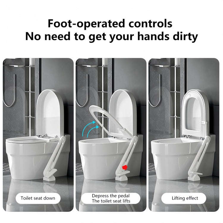Foot Pedal Toilet Lid Lifter Touch Free Anti-dirty Toilet Seat Lifter Fits Most Toilets