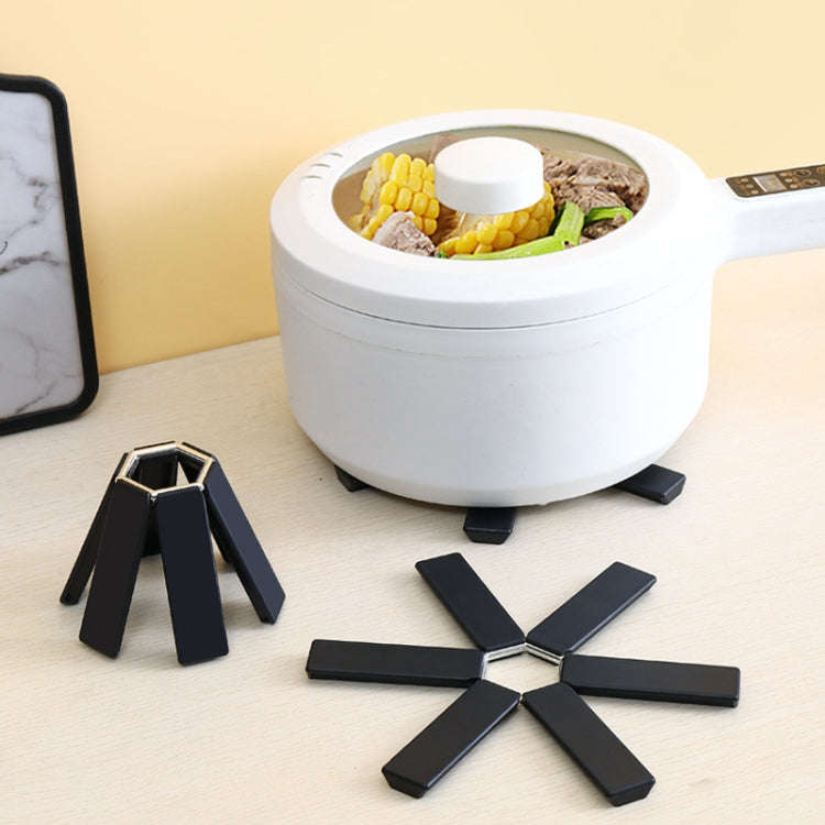 Thickened Folding Anti-scald Heat Insulation Mat Table Placemat Pot Mat(Black)