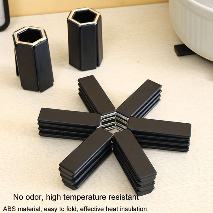 Thickened Folding Anti-scald Heat Insulation Mat Table Placemat Pot Mat(Black)