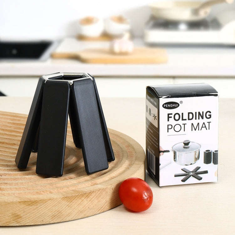 Thickened Folding Anti-scald Heat Insulation Mat Table Placemat Pot Mat(Black)