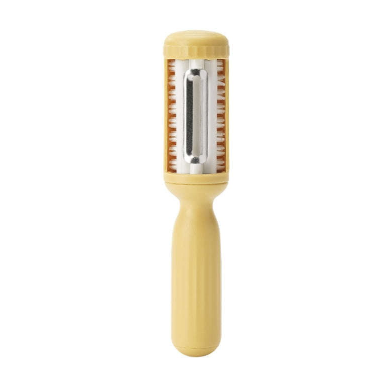 2 In 1  Peeler With Cleaning Brush Household Fruit Potato Vegetable Peeler(Yellow)