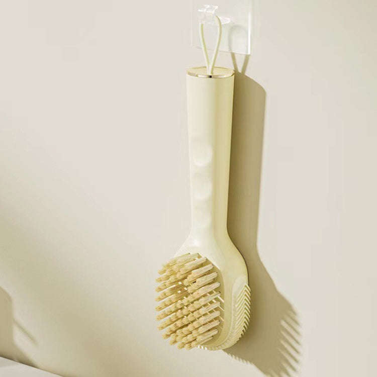 Multifunctional Liquid-filled Shoe Brush Household Cleaning Soft-bristled Laundry Brush(Milk Yellow)