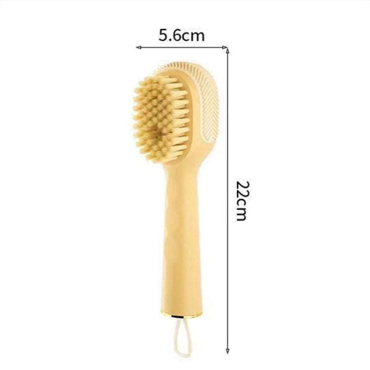 Multifunctional Liquid-filled Shoe Brush Household Cleaning Soft-bristled Laundry Brush(Milk Yellow)