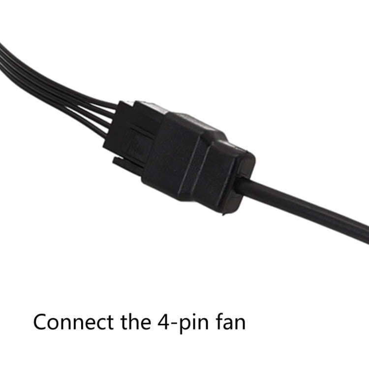 20cm DC5521 Power Adapter To 12V Computer Case 4Pin Fan Cable