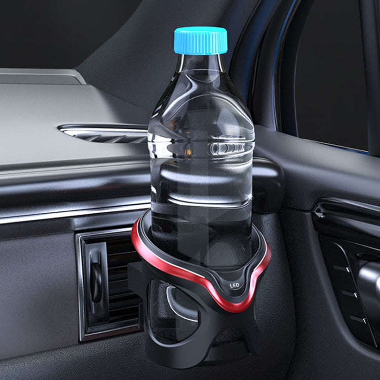 Car Cup Holder Air Conditioner Outlet Multifunctional Storage Rack, Color: Black Silver Ordinary