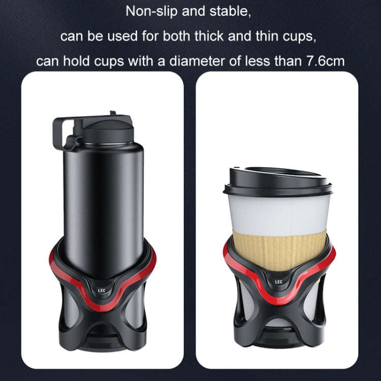 Car Cup Holder Air Conditioner Outlet Multifunctional Storage Rack, Color: Black Silver Ordinary