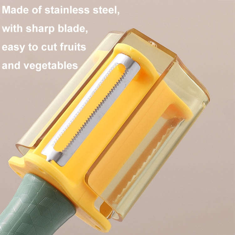 3-in-1 Household Kitchen Vegetable and Fruit Stainless Steel Peeling Knife(Orange)