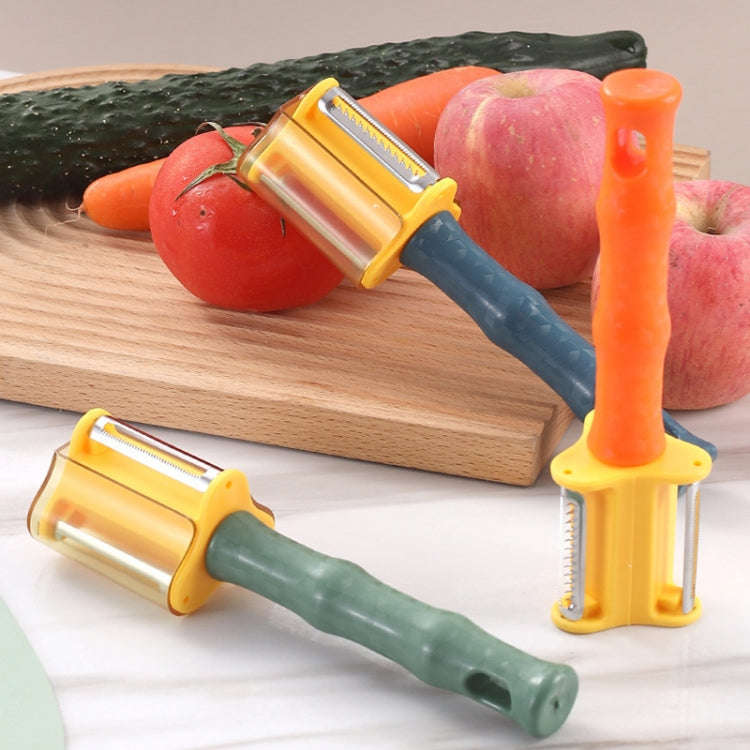 3-in-1 Household Kitchen Vegetable and Fruit Stainless Steel Peeling Knife(Orange)