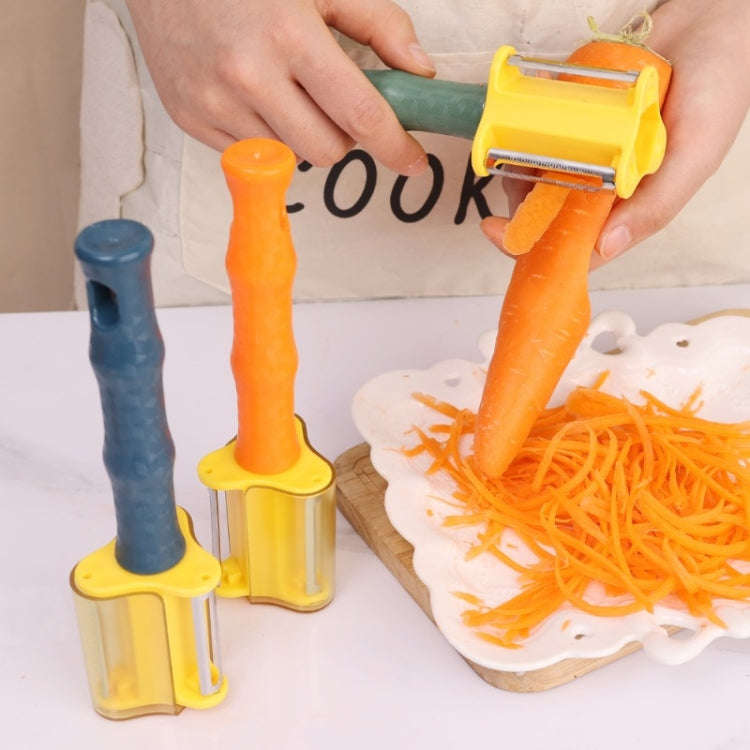 3-in-1 Household Kitchen Vegetable and Fruit Stainless Steel Peeling Knife(Orange)