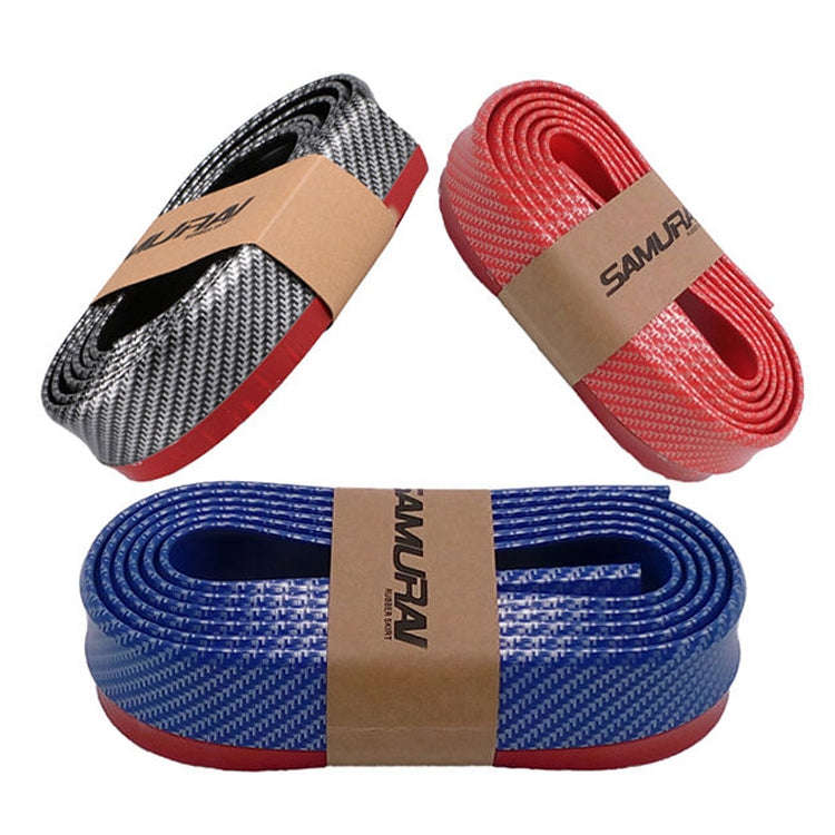 SAMURAI 2.5m Carbon Fiber Car Front Lip Anti-Collision Bumper Modification Strip Supplies, Color:...
