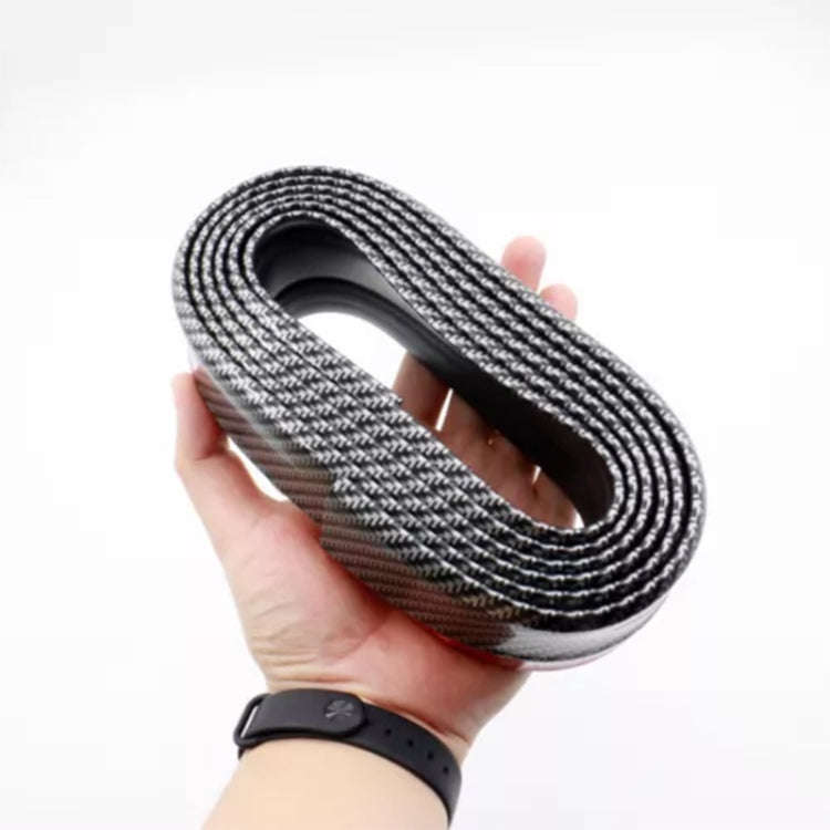 SAMURAI 2.5m Carbon Fiber Car Front Lip Anti-Collision Bumper Modification Strip Supplies, Color:...