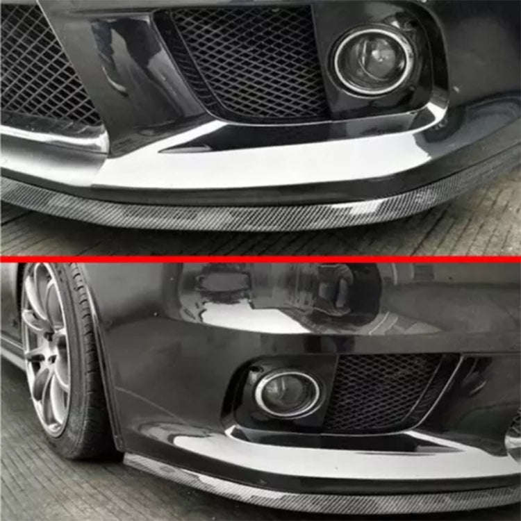 SAMURAI 2.5m Carbon Fiber Car Front Lip Anti-Collision Bumper Modification Strip Supplies, Color:...