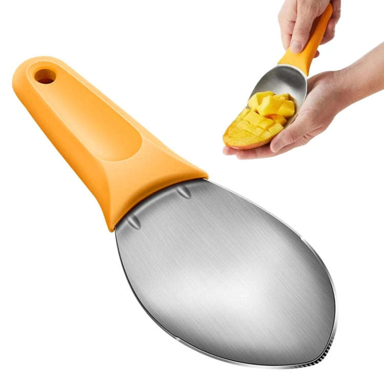 Mango Slicing and Dicing Tool Multifunctional Stainless Steel Fruit Peel Separator(1pcs)