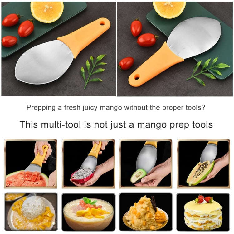 Mango Slicing and Dicing Tool Multifunctional Stainless Steel Fruit Peel Separator(1pcs)