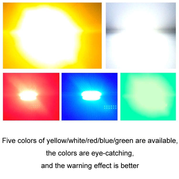6pcs 12-Bead LED Flashing Warning Lights Motorcycle RV Signal Lights(White Light)