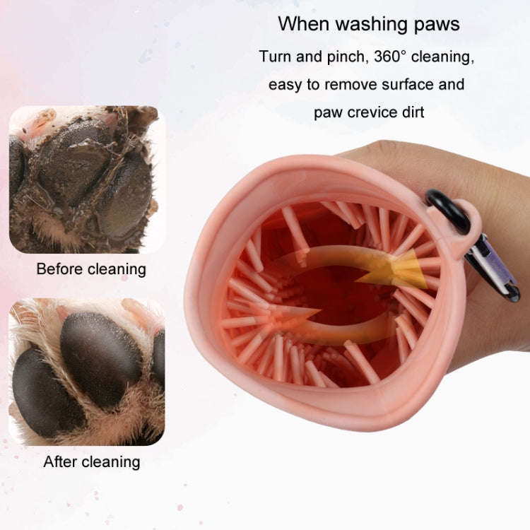 Histotree Pet Foot Washing Cup Multifunctional Dog Paw Cleaning Brush, Color: Large (Blue)