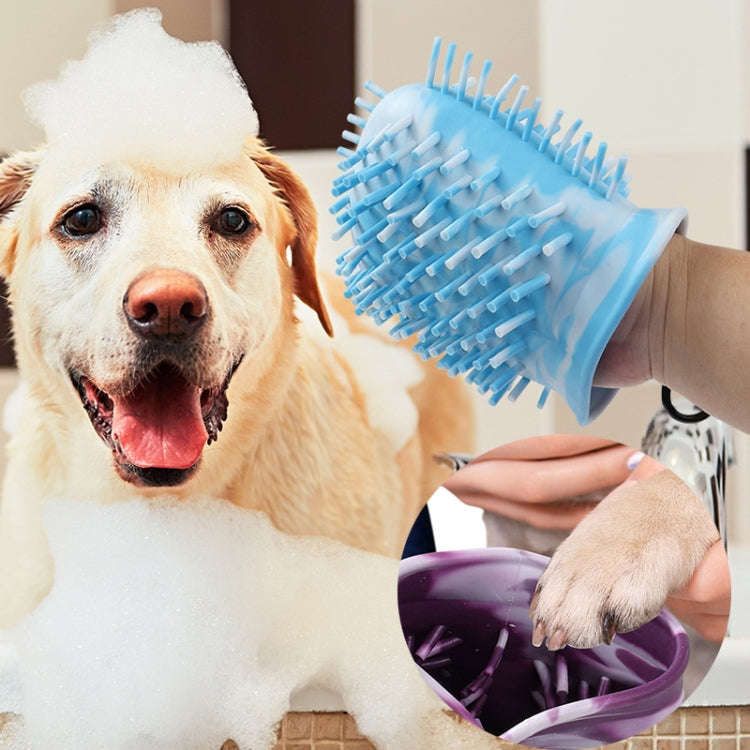 Histotree Pet Foot Washing Cup Multifunctional Dog Paw Cleaning Brush, Color: Large (Blue)