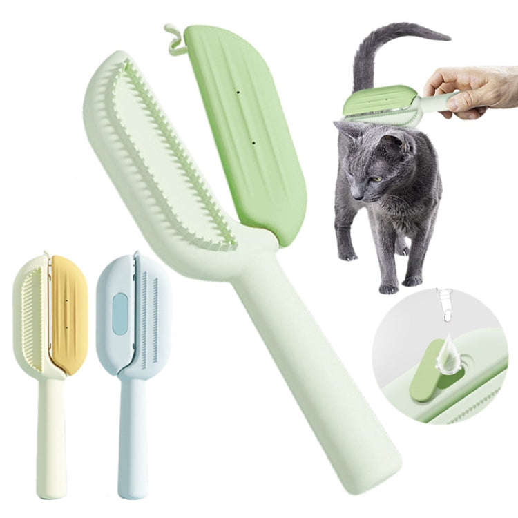 Pet Massage Combs With Water Tank Cleaning Comb Hair Care And Grooming Brush(Blue)